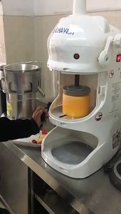 ZZUOM Snowflake electric ice shaving machine with dust cover commercial continuous ice machine commercial smoothie machine