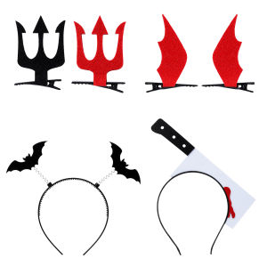 Phụ Kiện Tóc Ma Quái Halloween: Kẹp Tóc Ba Gai Mũ Trang Trí Dao Gậy Phụ Kiện Tiệc Đồ Trang Trí Cho Tiệc Sinh Nhật