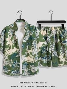 LIIEN NOOS | Quick-drying Ice Silk Floral Pattern Shirt Loose