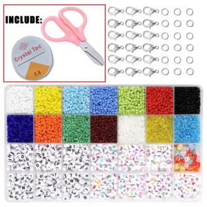 DIY Color Plastic Letter Beads Set 5000pcs Bracelets Jewelry Making And Crafts With Accessory Package Complete DIY Tools