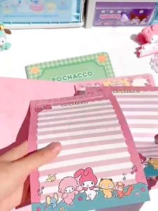 Sanrio Cute Convenience Book Mymelody Kuromi Hellokitty Student Note Book Cute Paste Notepad For Kid
