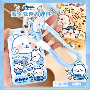 Vỏ Đựng Thẻ Học Sinh Bền Bỉ Hình Gấu Tự Ti Có Dây Đeo Thẻ Công Cộng Thẻ Thông Tin Thẻ Học Sinh Vỏ Đựng Thẻ