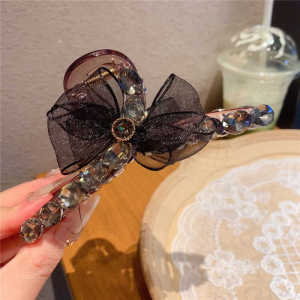 2024 Internet Hot New Shark Clip Hairware Bow Claw Clip Female Fancy Barrettes Back Head Hairpin Barrettes