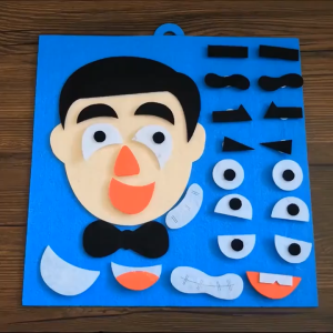 Montessori Felt Facial Expression Learning Board | Emotion Recognition Toy for Toddlers & Kids | Preschool Educational Toy