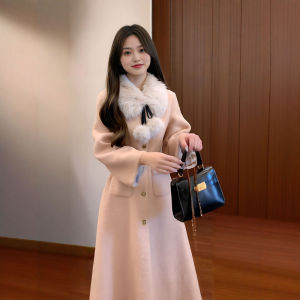 CHANGTONG | French Elegance Slim Fit Long Wool Coat