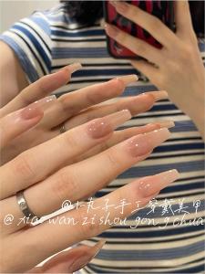 Nhựa Giả Móng Tay Cưới Màu Trơn Thủ Công Trong Suốt Có Thể Tháo Rời Lớp Phủ Mỏng Bền Màu Nhẹ Phù Hợp Với Mọi Loại Da