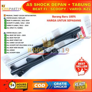 As Shock Depan Plus Tabung Set Beat FI/Vario FI/110/125 Kode KZL
