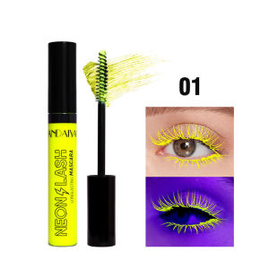 Elvachit Fluorescent Colorful Mascara Pure White Red Blue Green Purple Cosplay Makeup Thickening Curling Waterproof Eyelash Gel