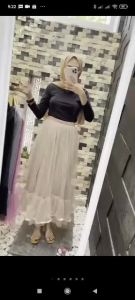 ROK TERBARU REMPEL RUFFLE WANITA PANJANG BAWAHAN MODEL TERBARU  PITA KARET MELAR MERAH MEWAH BERKUALITAS MAYUNG