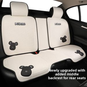 ZHUIBENSUYUAN | Breathable Cartoon All-Season Linen Car Seat Cushion Cover for Geely Xingyuan