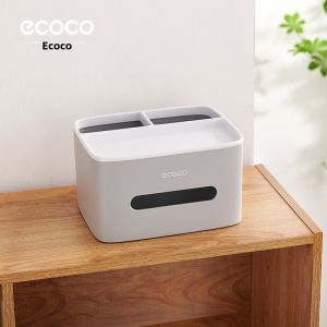 ecoco | Scandinavian Minimalist Cute Tissue Box with Remote Control Storage