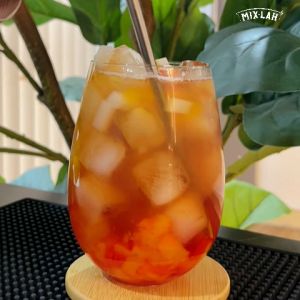 MIX-LAH Peach Oolong Tea Powder 冰茶粉 Fruit Tea Instant Premix 500g (Halal)