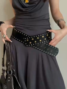 BGS-637 Ikat Pinggang Wanita Obi Belt / Ikat Pinggang Wanita Fashion Model Kulit Metal Kekinian