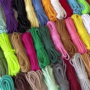 4mm 10m Core Spun Cotton Solid Color Braided Rope for DIY Tapestry Phone Bag Pendant Pet Leash Handcraft Decoration Accessories