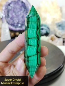 Natural Top Grade South Africa Malachite Crystal Double Terminated Point Ornament MPP07 - Fashion Accessories - Minerals Precious Metals and Gems - Gem Stones.