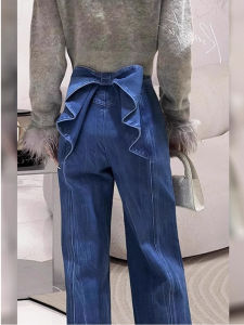 Fashionable New Spring Chic Versatile Bow Jeans