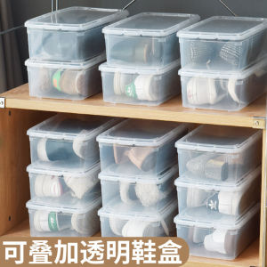 Transparent Stackable Space Saving Plastic Shoe Box