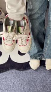 Wht Shoes Industry   Mingkuang MINGKUANG Street fashion  ins Wind White Red Trendy Easy Wear Shoes Female All-Match Thick Bottom Board Shoes