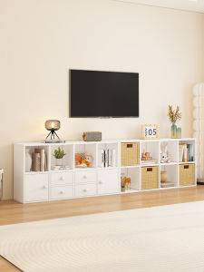 Solid Wood Childrens Bookcase Floor Storage Cabinet Home Living Room TV Cabinet Minimalist Modern Design Book Shelf