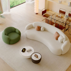 Cream Colored Modern Sofa