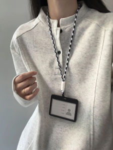 เสื้อยืดคอกลมแขนยาวทรงหลวมสำหรับผู้ชาย ฤดูใบไม้ร่วง สไตล์อเมริกัน เสื้อกันหนาวแบบแยกชิ้น คอฮันห์ ปกโปโล ลำลอง