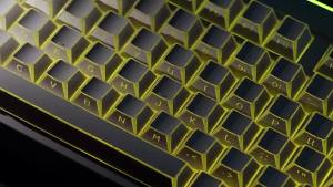 VGN | 98 Keys FURYCUBE RS98 Membrane KeyboardSide Engraved KeycapsRGB Light Volume Knob & Screen Detachable Type-C Cable for Gamer