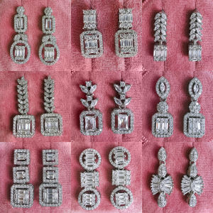 2024 New Arrival Trendy Silver Color Earrings for Women Anniversary Gift Jewelry Wholesale Bulk Sell Z74