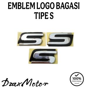 EMBLEM LOGO BAGASI TIPE S ORIGINAL