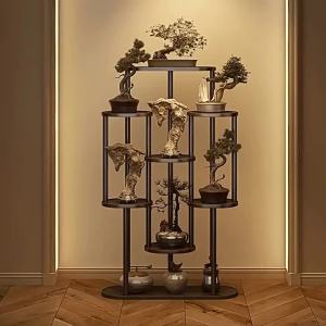Real Wood New Chinese Freestanding Multi-purpose Shelving Unit