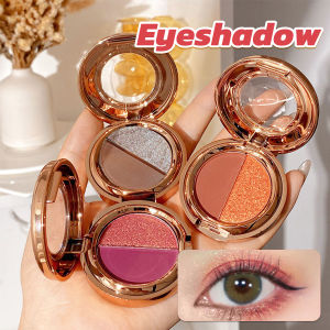 Jozoo Eyeshadow Palette Pearlescent Pumpkin Color Matte Glitter Powder Earth Tone Eyes Palette 2 Colors