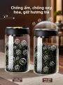 Myonly | Hũ Đựng Trà Thủy Tinh Cao Cấp, Kín Khí Chống Ẩm Nhỏ Gọn. 