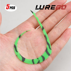 5PCS  Hand-Tied Silicone Skirt Strips for Spinnerbaits - Vibrating Blade Trailers Glow-in-the-Dark Fishtail Strands