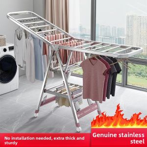 ZHUOLESHI | Indoor Home Stainless Steel Clothes Drying Rack