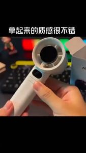 Portable Handheld Mini Fan 120 Speed Bladeless USB Rechargeable Adjustment With Strong Wind Cooler in summer Digital Display09+
