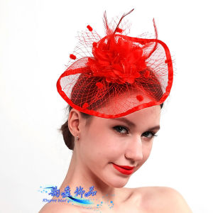 French Style Feather Net Small Hat Vintage Hepburn Hat for Women Horse Racing Conference English Style Headwear Accessories