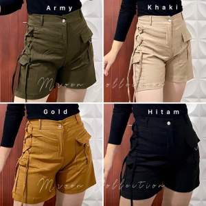 MROEN - CELANA PENDEK KEPANG BERBAHAN SOFT JEANS ( standar bb 50-65) (Jumbo bb 66-90kg)