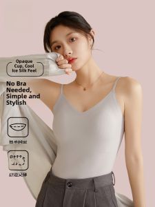 MiiOW | Ice Silk Strapless Vest Womens No-wire Bra Coverage Side Breast Fatigue Summer Slim-fit Backless Sleeveless Top
