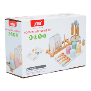 UMU | Realistic Kitchen Play Set Wooden Tableware