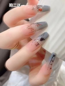 Mid Length Long Length National Style Wear Armor 2024 New Arrival Chinese Suit Full Set of Manicure Chinese Ancient Style Patch Fake Nails