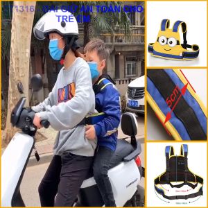 Đai đi xe giữ an toàn cho bé đeo vai thắt lưng ôm ngực. Đai an toàn cho bé