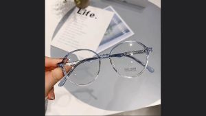 Kính chống ánh sánh xanh tròn nam nữ 2939 [Có sẵn] [Ảnh thật]