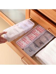 Large Capacity Plastic Drawer Style Socks Storage Box Underwear Organizer Home Desktop Miscellaneous Items Divided Storage Box