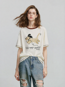 Toyouth | Áo Thun Cotton Cổ Tròn Phong Cách Thường Ngày