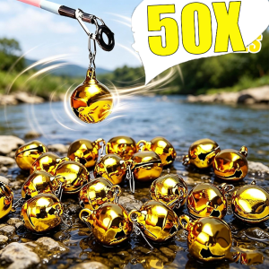 50pcs Quick Clip Fishing Bite Alarm Bells / Clear Loud Sound Fish Strike Indicator / Easy Install Rod Tip Alarming Sounder