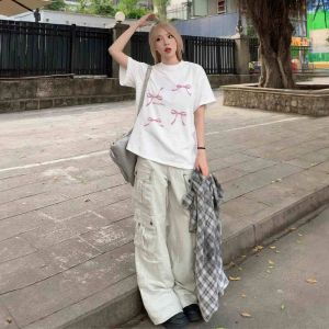 plus Size Black Short Sleeve T-Shirt Womens Loose Fit round Neck Cotton Half Sleeve Base Shirt Summer Commute Korean Style