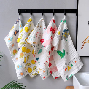 Baby Handkerchief Square Towel 25x25cm 25x50cm Muslin Cotton Infant Face Towel
