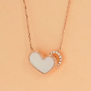 Chow Sang Sang 周生生Chow Sang Sang Love Decode 18K Rose Gold Diamond Necklace 47cm 94469N