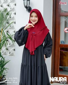 Qeysa hijab bergo naura kerudung instan jersey