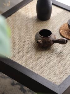 โต๊ะกลาง โต๊ะไม้เล็ก 2ใหญ่ เสื่อสาน โต๊ะกินข้าว สไตล์ญี่ปุ่น มี ชุด 2