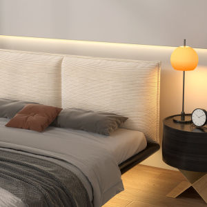 Bedside Cushion Soft Cover Corduroy Pillow Bedside Self-Adhesive Tatami Double People Back Cushion Minimalist Bedside Cushion